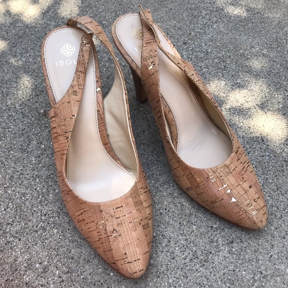 NEW Isola Serena Cork Heels - Picture 3 of 6